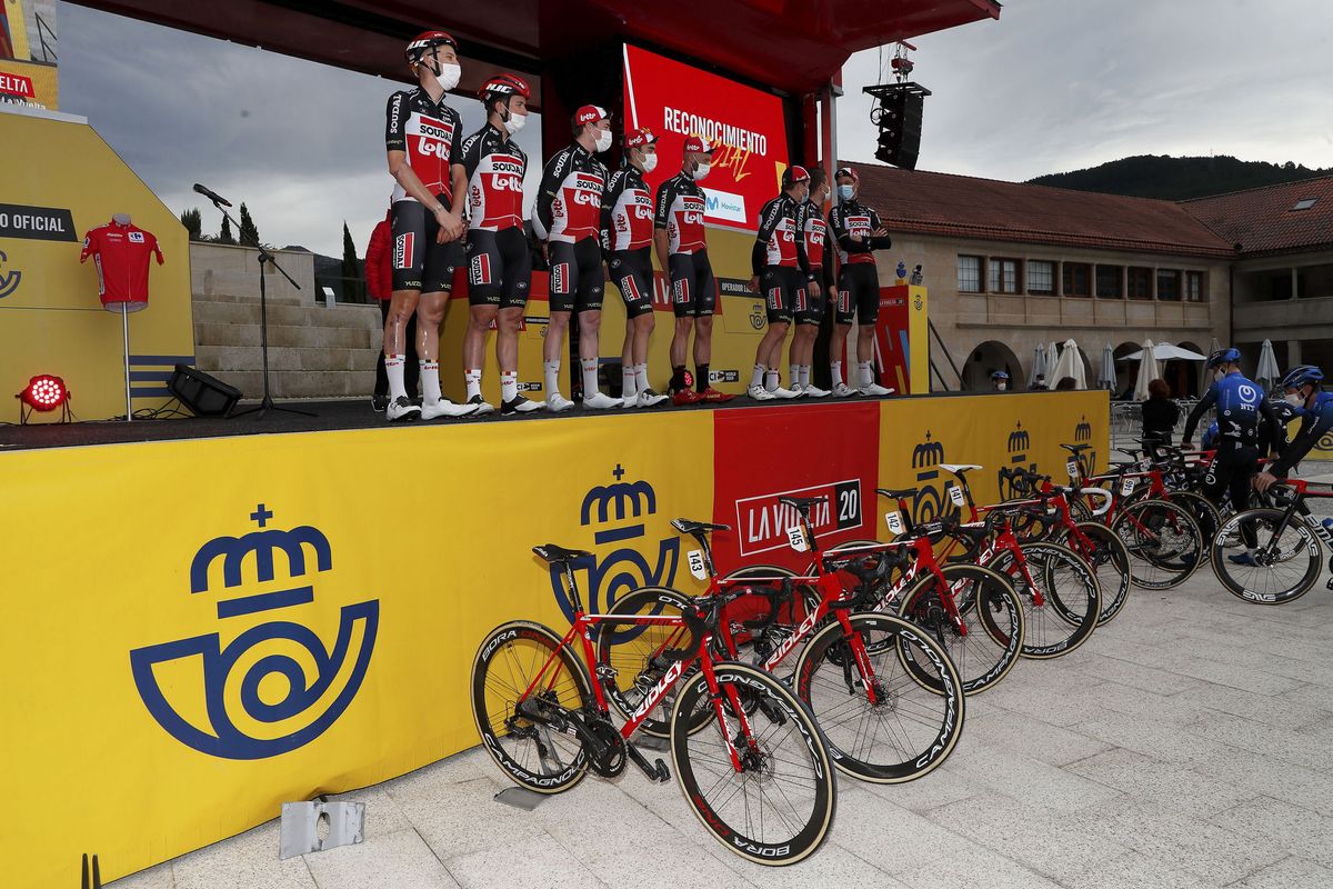 Cycling: Vuelta Espa&Atilde;&plusmn;a 2020 / Tour Spain 2020 / 15 Etapa / 15 Stage /
SING CONTROL / CONTROL DE FIRMA / WELLENS, Tim (BEL) THIJSSEN, Gerben (BEL) DEWULF, Stan (BEL) GOOSSENS, Kobe (BEL) MARCZYNSKI, Tomasz (POL) MERTZ, Remy (BEL) VAN DER SANDE, Tosh (BEL) VAN MOER, Brent (BEL) /
Mos - Puebla de Sanabria (230,8 km) 5-11-2020/
Cycling: Vuelta Espa&Atilde;&plusmn;a 2020 / Tour Spain 2020 / 15 Etapa / 15 Stage /
&Acirc;&copy;PHOTOGOMEZSPORT2020