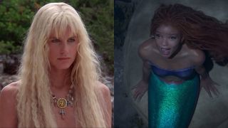 Daryl Hannah in Splash and Halle Bailey in The Little Mermaid