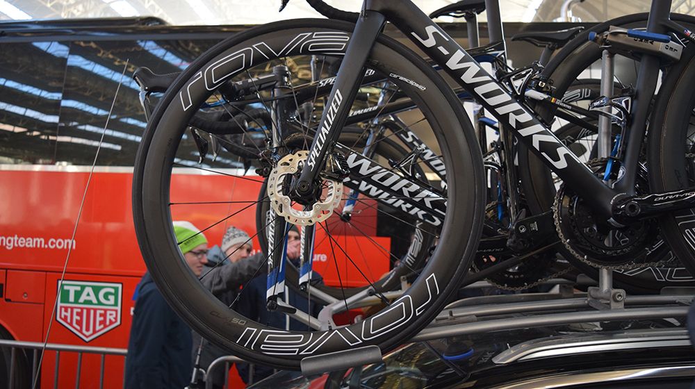 Zdenek Stybar had a Specialized Tarmac Disc as a spare bike for Omloop Het Nieuwsblad