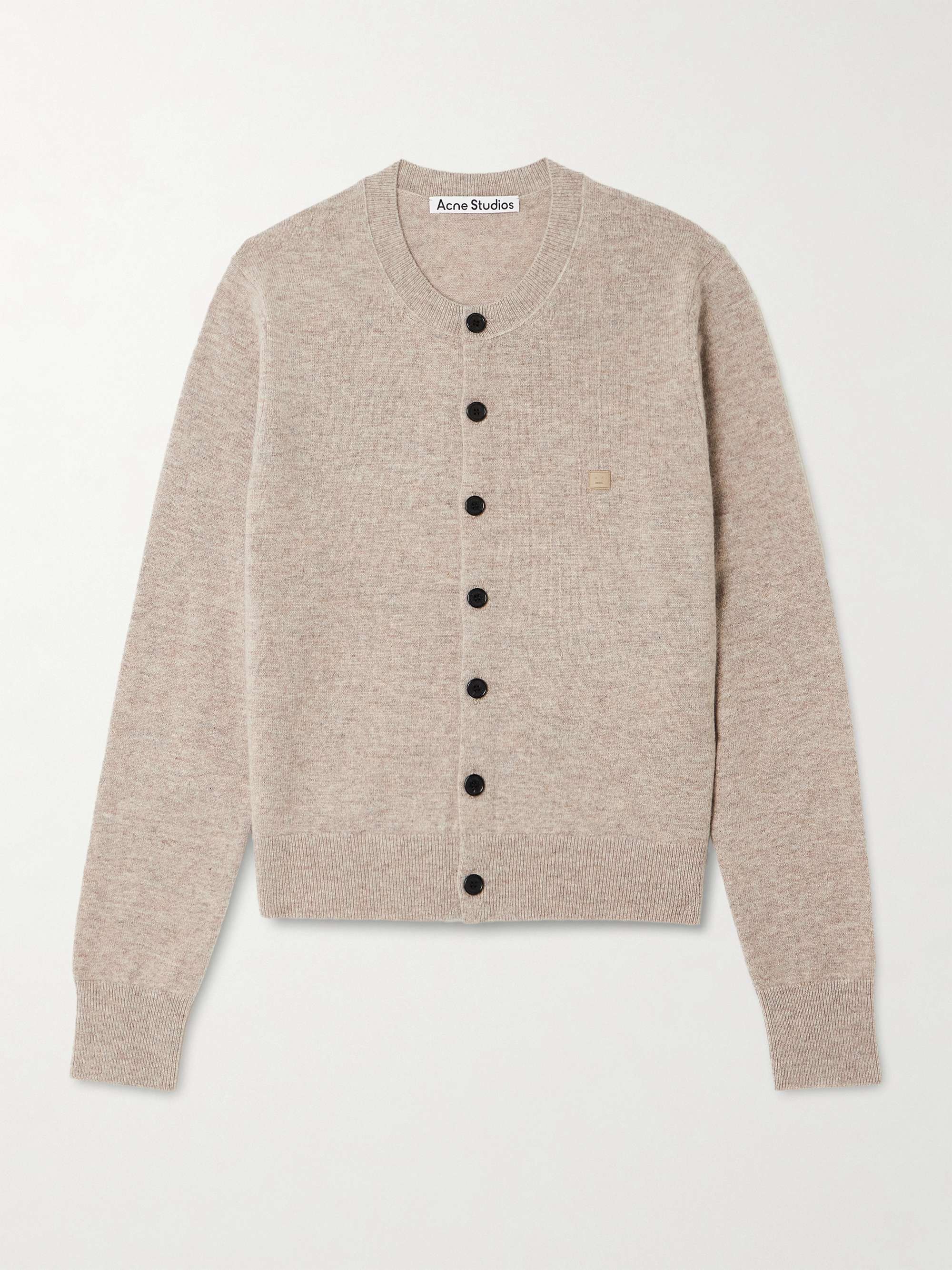 Appliqu&amp;eacute;d Wool and Yak Hair-Blend Cardigan