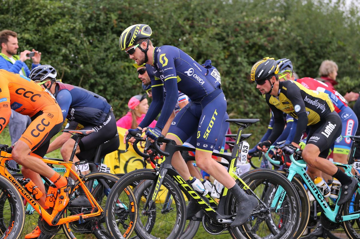 Luke Durbridge (Orica-Scott) in action at the Tour of Britain
