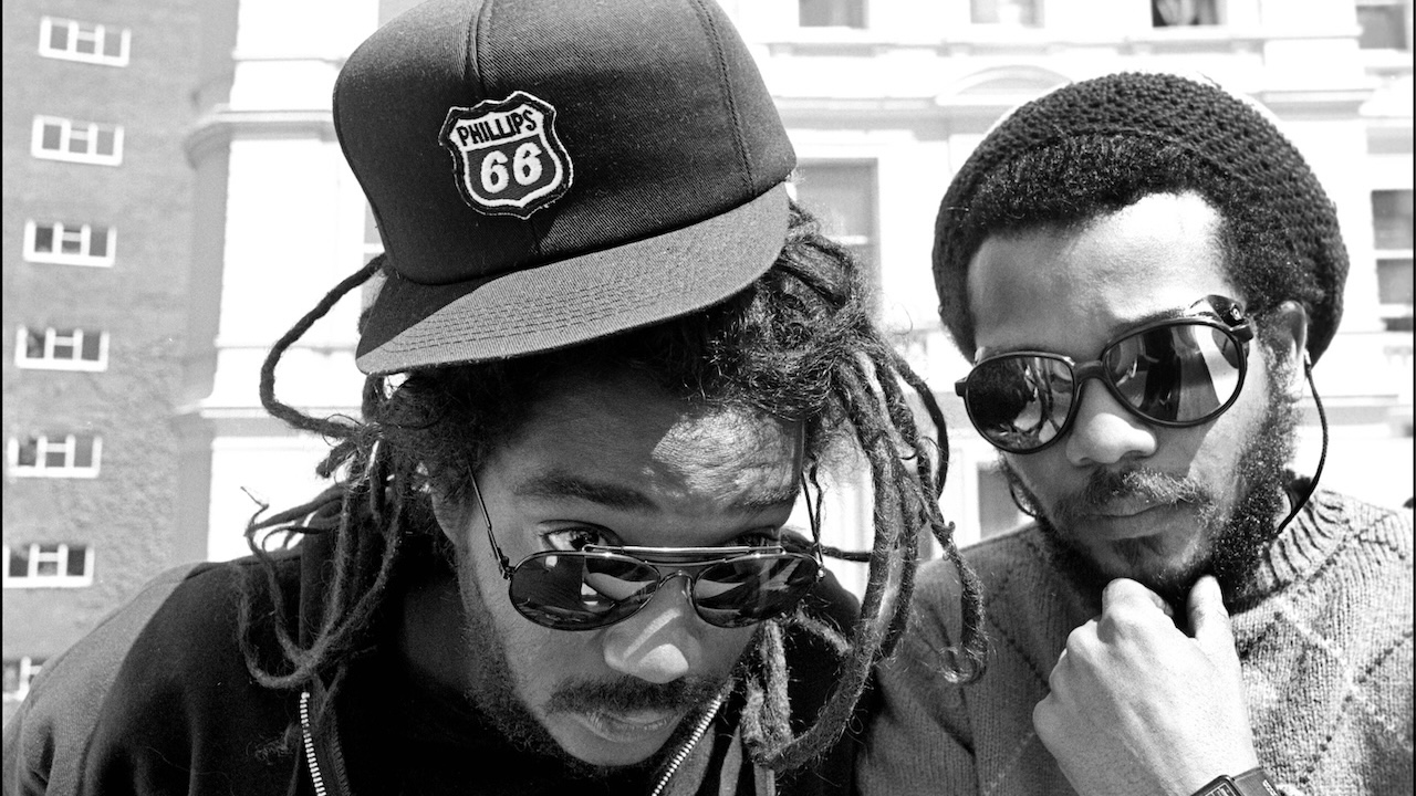 Dr Know and Darryl Jenifer of Bad Brains at Lancaster Gate Hotel, London, 8 May 1987.
