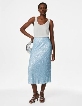 Falda de lentejuelas de M&S Collection