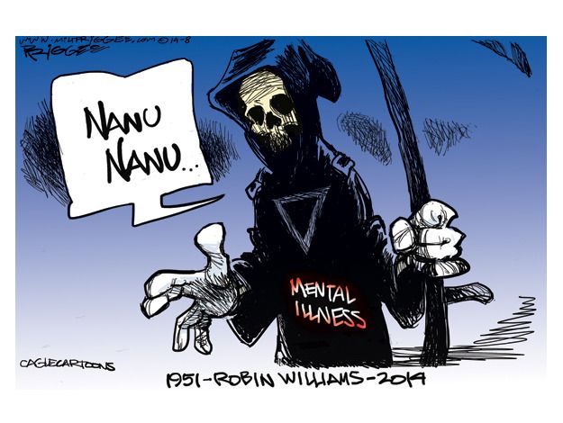 Editorial cartoon Robin Williams