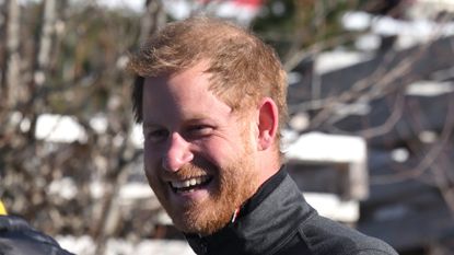 Prince Harry, Duke of Sussex attends the Invictus Games One Year To Go Event on February 15, 2024 in Whistler, Canada.