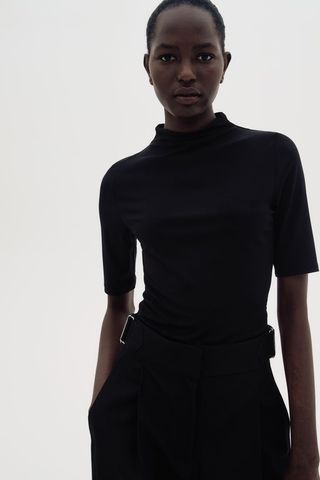 Turtleneck Microfibre Top