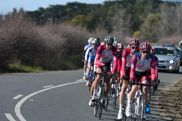 Virgin Blue/RBS Morgans riders were on the front of the peloton whilst their teammate Patrick Shaw was up the road in the leading group of five.