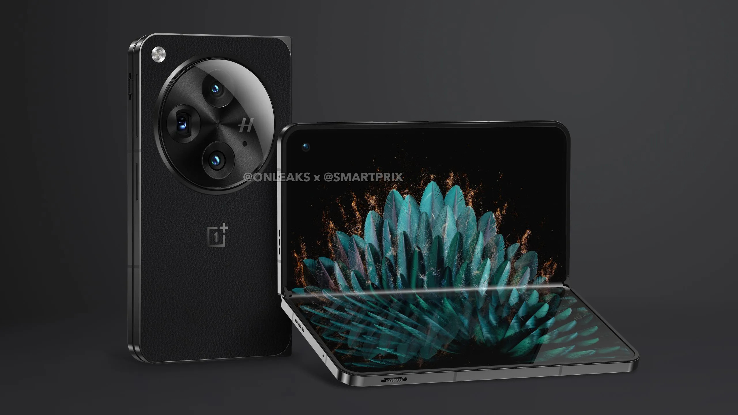 Renderização da unidade de produção inicial do OnePlus Open