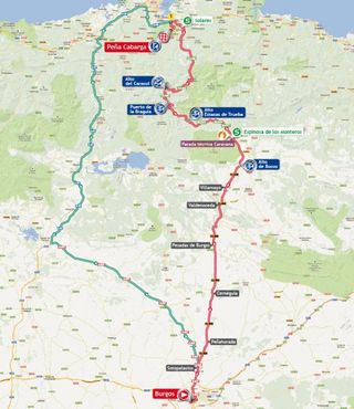 2013 Vuelta a Espana stage 18 map