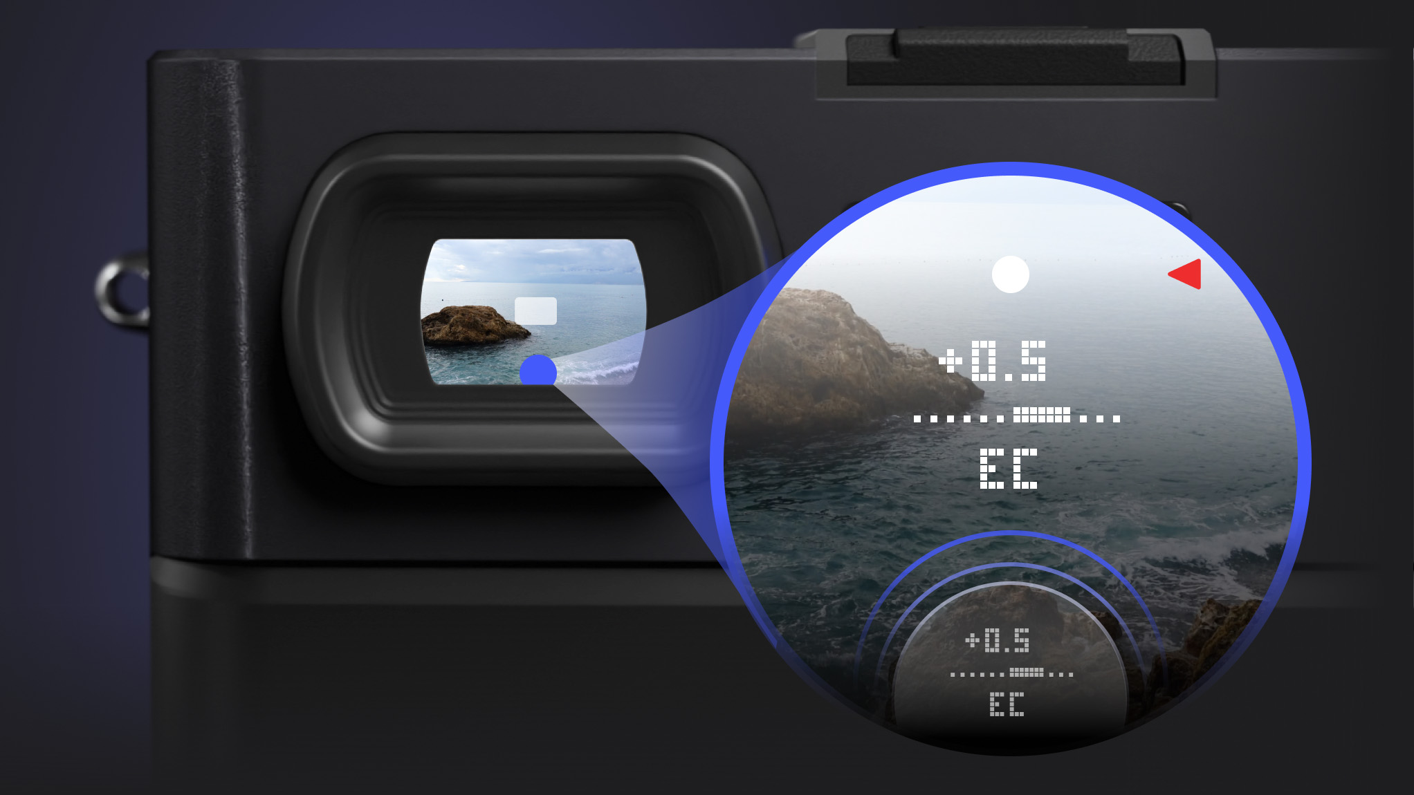 The viewfinder of the Pixii Camera