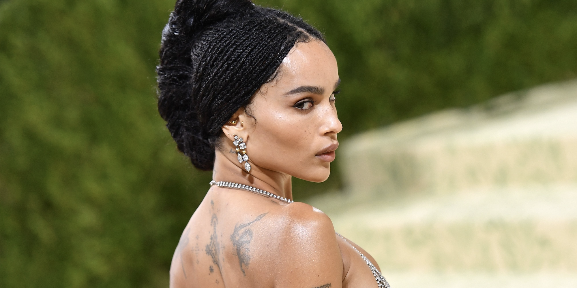 US actress Zoe Kravitz arrives for the 2021 Met Gala at the Metropolitan Museum of Art on September 13, 2021 in New York. - This year's Met Gala has a distinctively youthful imprint, hosted by singer Billie Eilish, actor Timothee Chalamet, poet Amanda Gorman and tennis star Naomi Osaka, none of them older than 25. The 2021 theme is "In America: A Lexicon of Fashion."