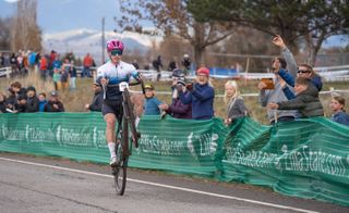 Ian Ackert rides to the men's under-23 Pan Am cyclocross title