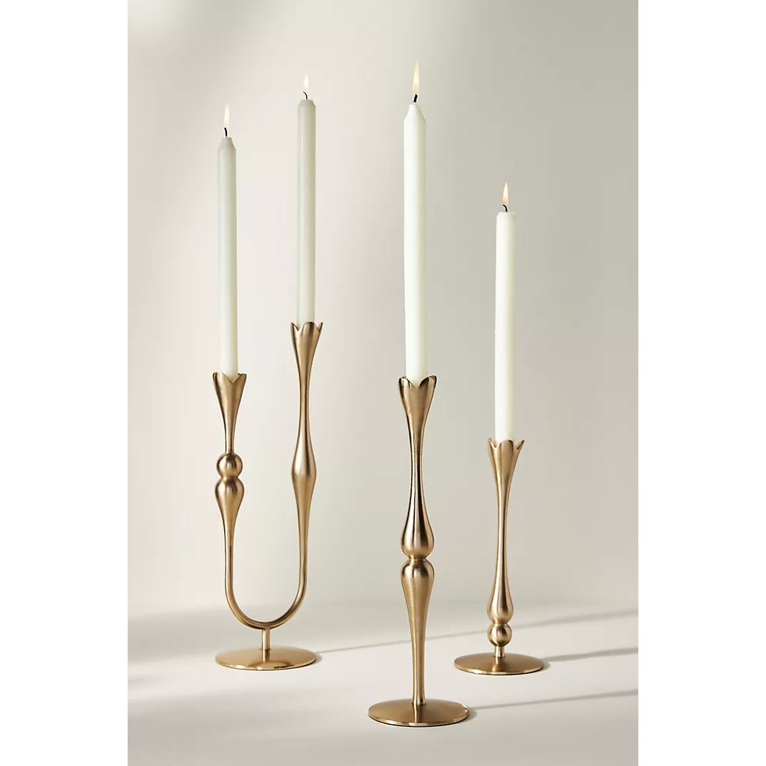 gold candle holders