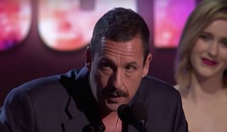 Adam Sandler giving a speech after his Independent Spirit Awards win.