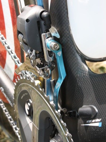 Garmin-Slipstream's time trial bikes featured new chain watchers from K-Edge. According to team mechanics, it works quite well.