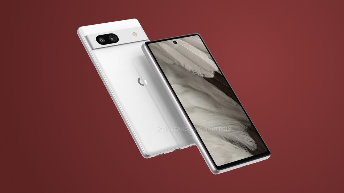 Google Pixel 7a render front and back