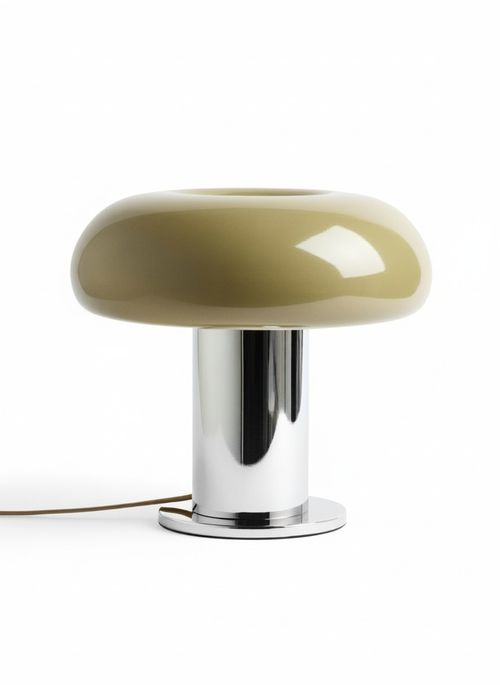 Metal Table Lamp - Olive Green