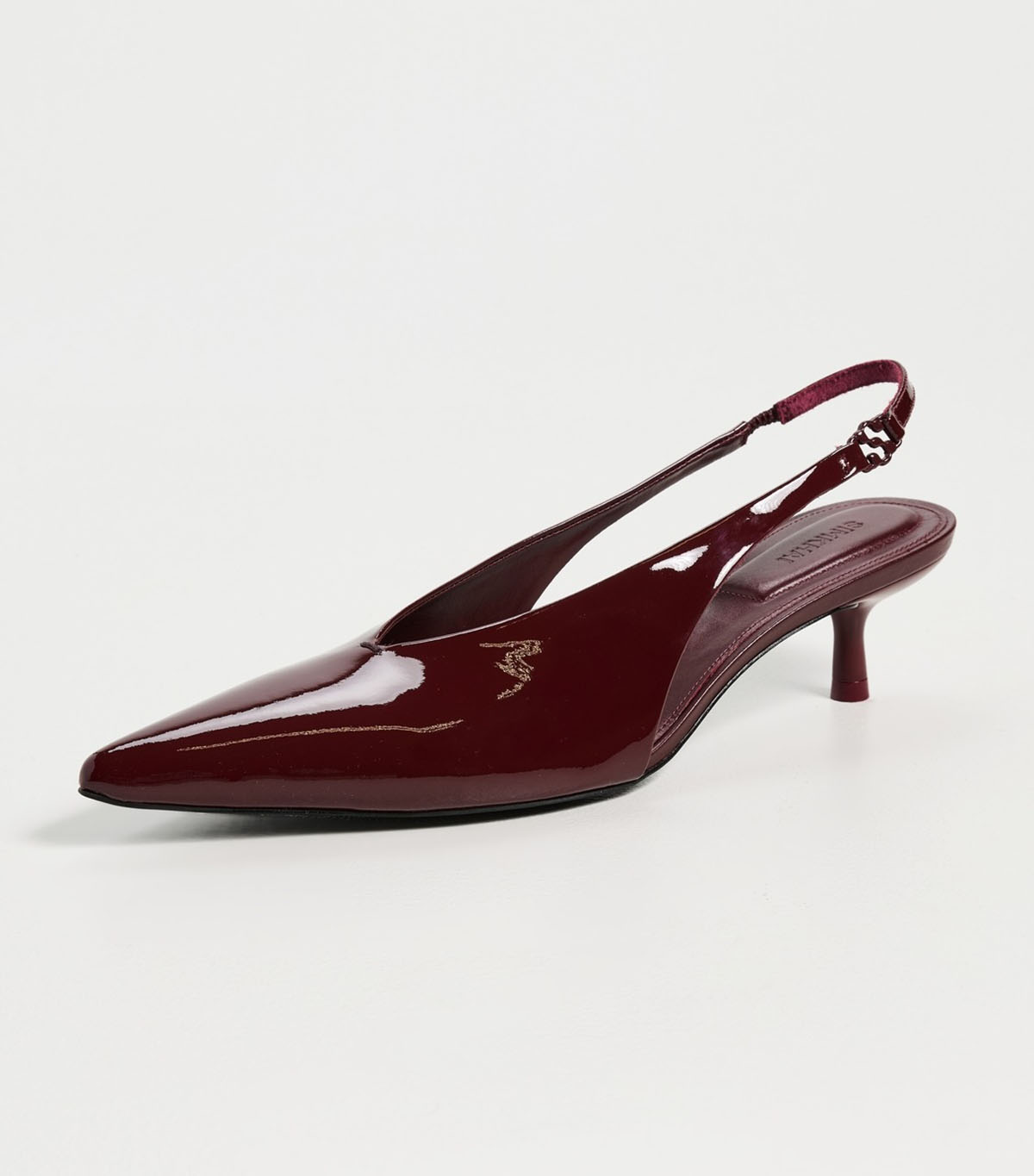 Simkhai, Sylvie Patent Leather Slingback Kitten Heels