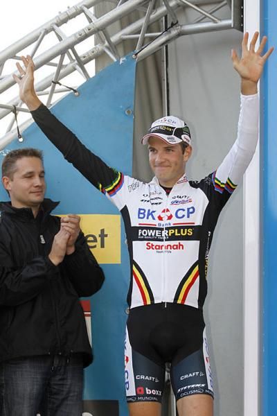 Nielsl Albert on the podium
