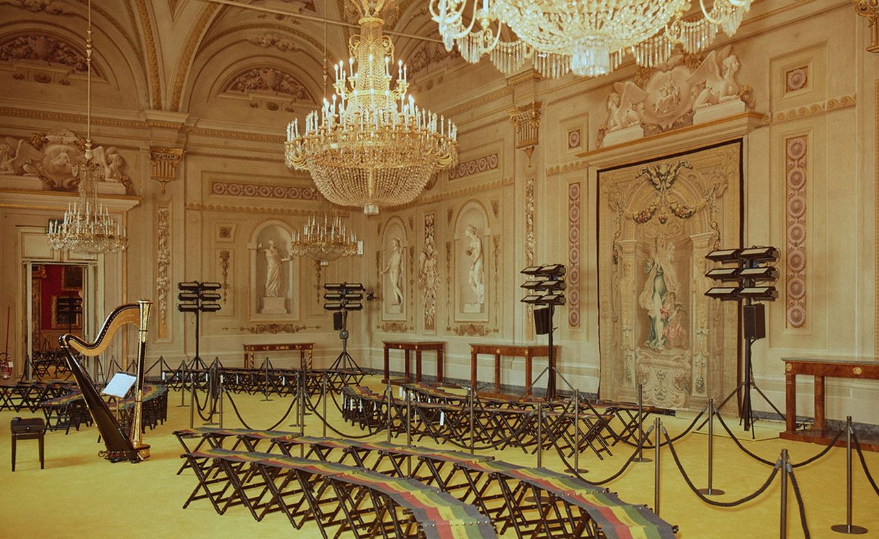 Image showing the inside of the Palatina Gallery at the Palazzo Pitti in Florence