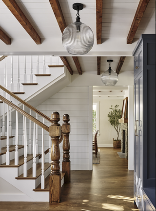 staircase in cape cod house