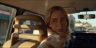 Emily Blunt driving in A Quiet Place 2