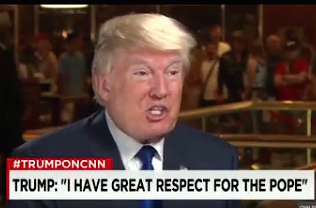 Donald Trump would use ISIS to "scare" Pope Francis