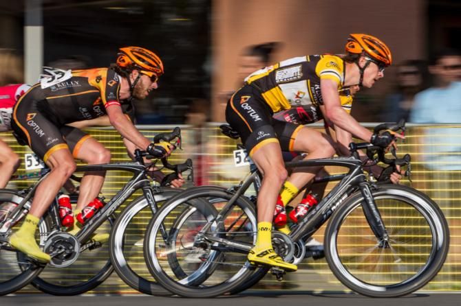 Chad Haga (Optum) always had teammates nearby.