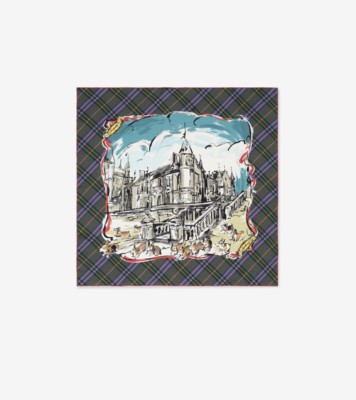 Balmoral Silk Scarf in Holly Green | Burberry&amp;reg; Official