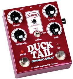 T-Rex duck tail delay effects pedal