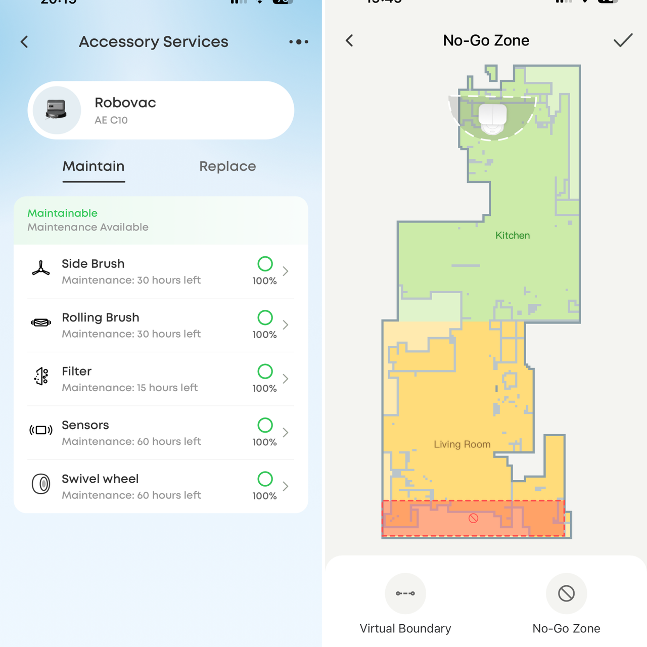 eufy c10 in app mapping and accessory services