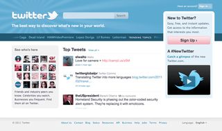 For Tritanopia sufferers, the Twitter homepage would look like this