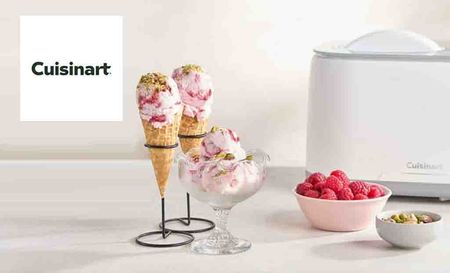 Cuisinart logo placed over an ice cream maker