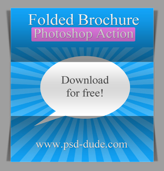 Free Photoshop actions: paper fold