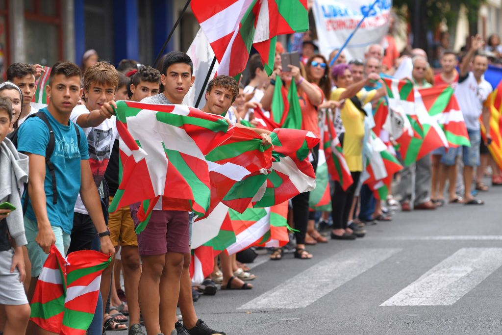 Basque fans on stage 17 of the Vuelta a Espana