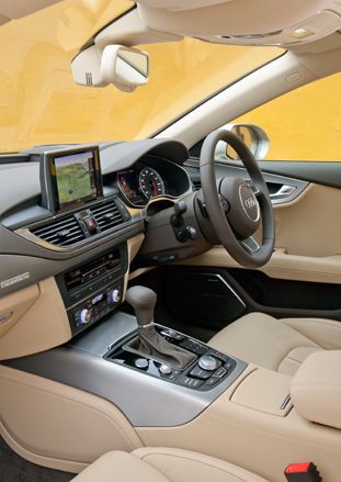 The Audi A7 equipped with an in-built massage systems in the chairs and a Bang