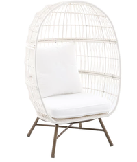 Everhome Saybrook Egg Chair in White | $450