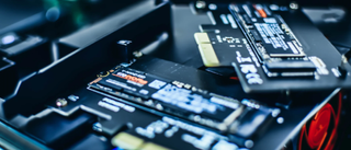 Close-up of internal SSD