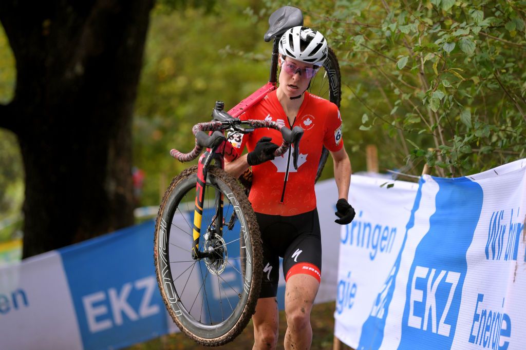 Canada&#039;s Maghalie Rochette at round 3 of the 2019 UCI Cyclo-cross World Cup in Bern, Switzerland