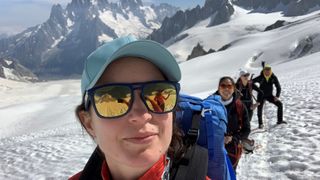 Trekking across the Glacier du Géant