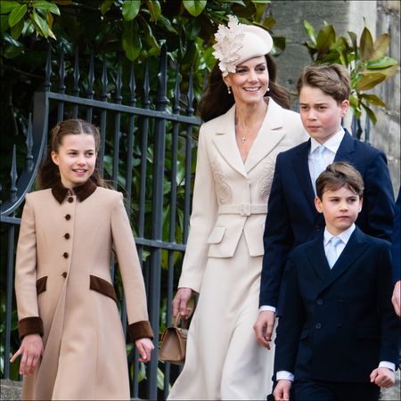 Princess Charlotte of Wales, Catherine, Princess of Wales, Prince George of Wales, Prince Louis of Wales, Prince William, Prince of Wales attend the 2026 Easter Matins Service at St George's Chapel 
