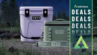 Yeti coolers in cosmic lilac and camp green