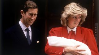 Prince Charles & Princess Diana leaving hospital after the birth of Prince Harry dbase MSI Glossary. 16th September 1984.