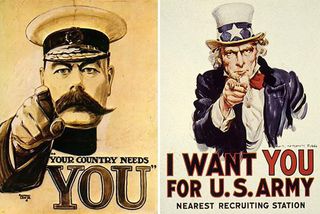 These influential poster campaigns encouraged the masses of Britain and America to enlist for the First World War