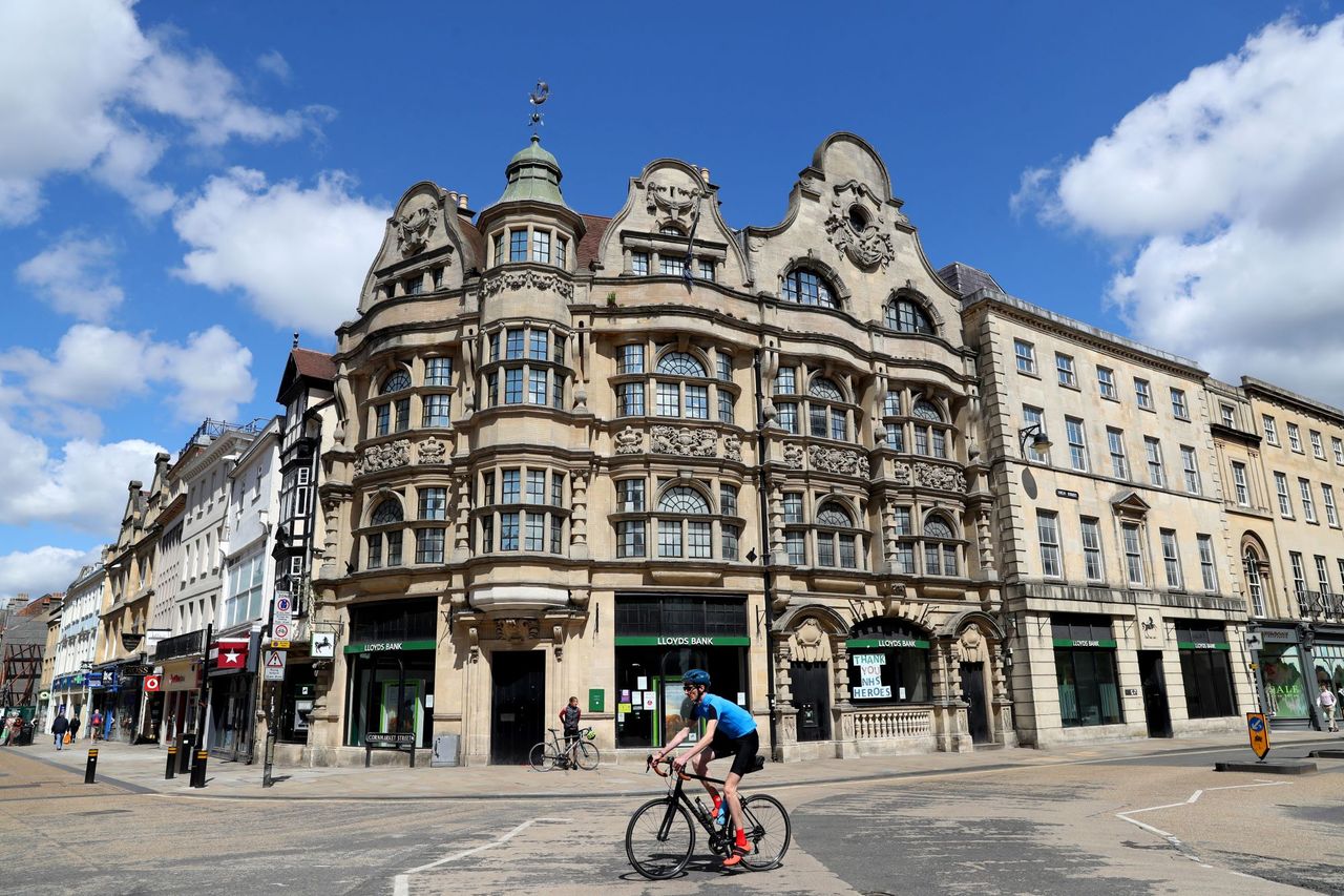 A cyclist in Oxford