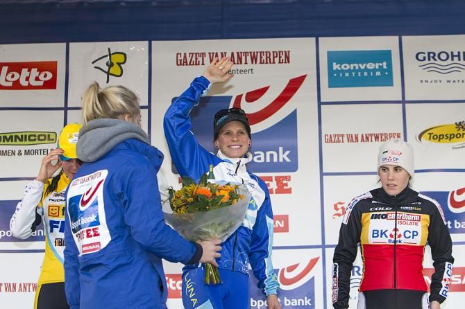 Katerina Nash on the podium in Baal