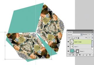 Kaleidoscope effect in Photoshop: step 14