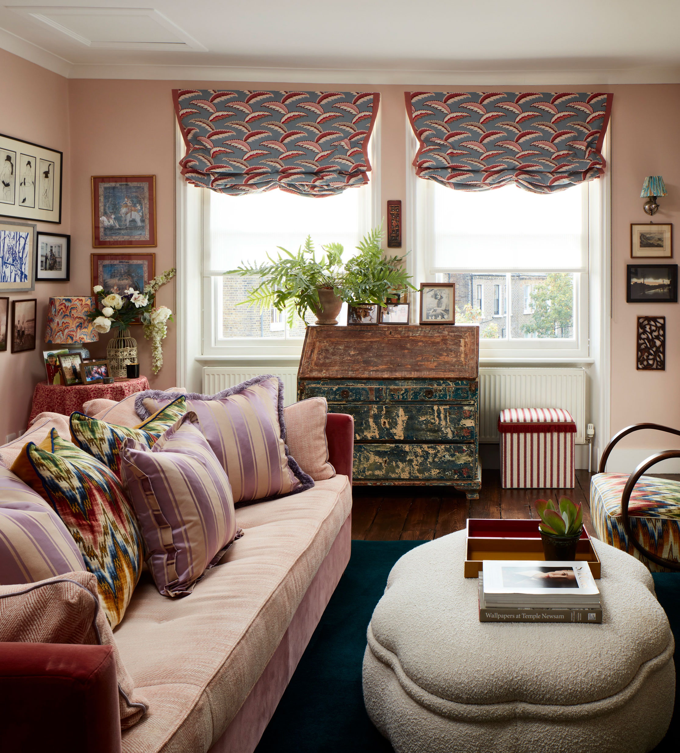 Pink living room