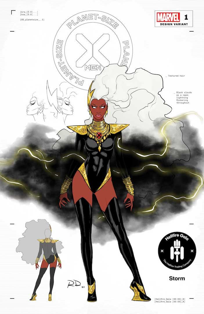 Hellfire Gala outfit designs by Russell Dauterman