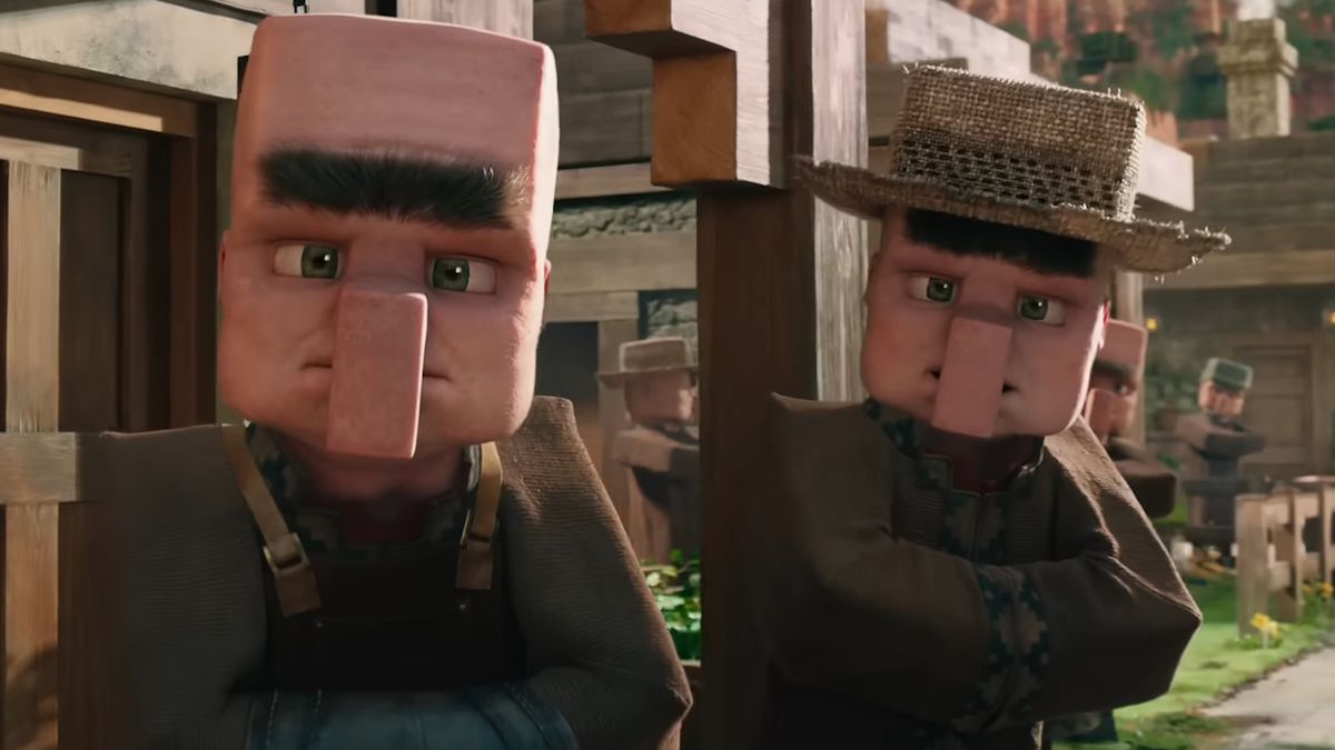 Minecraft movie villagers look like what I imagine Hell is